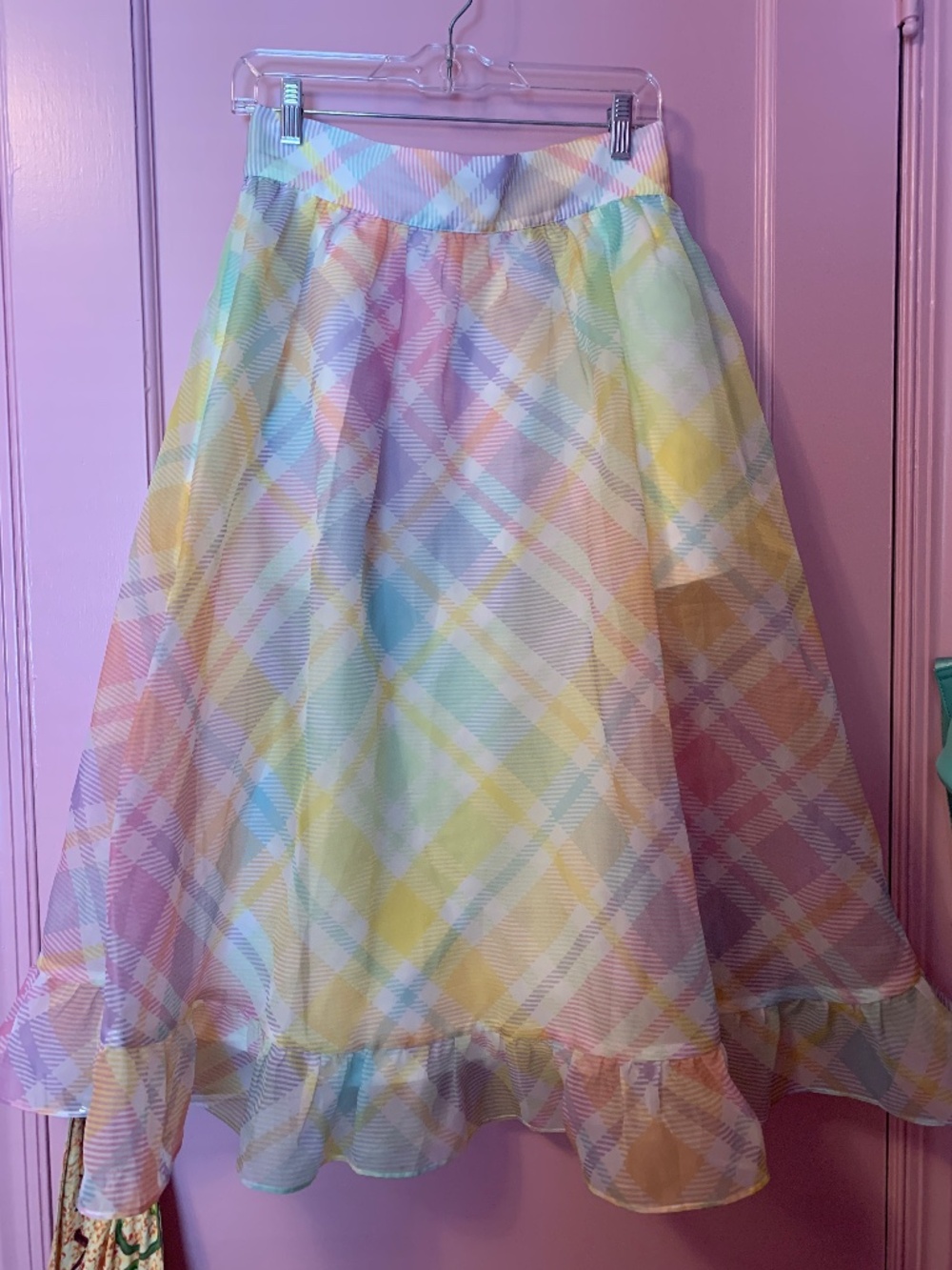 Selkie x Maison Amory Midi Skirt in Rainbow Glow S